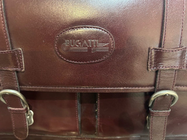 Bugatti solid leather briefcase, mahogany brown, lined - photo 2