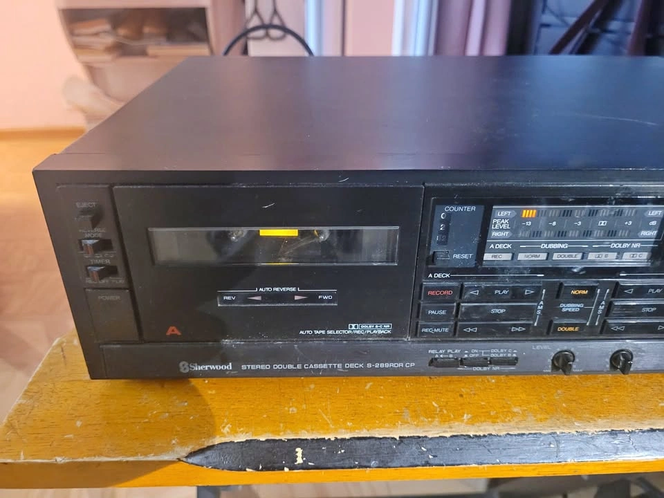 VINTAGE Sherwood stereo double cassette deck S - 289RDR