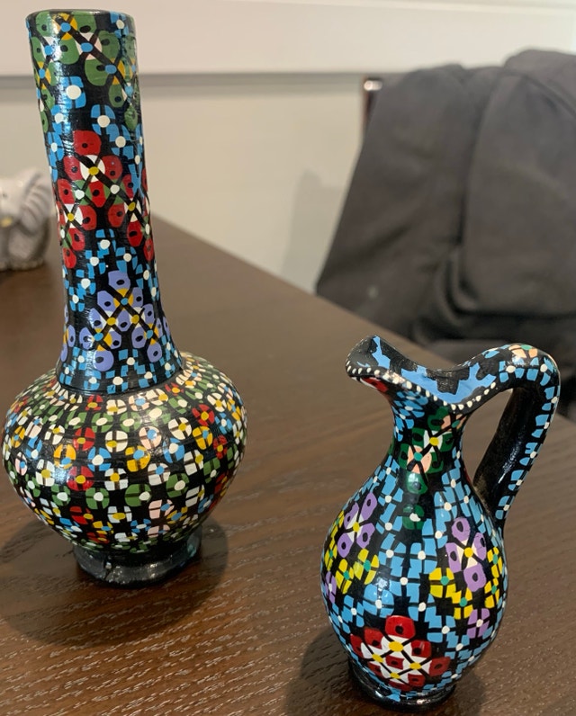 Small vase and water pitcher