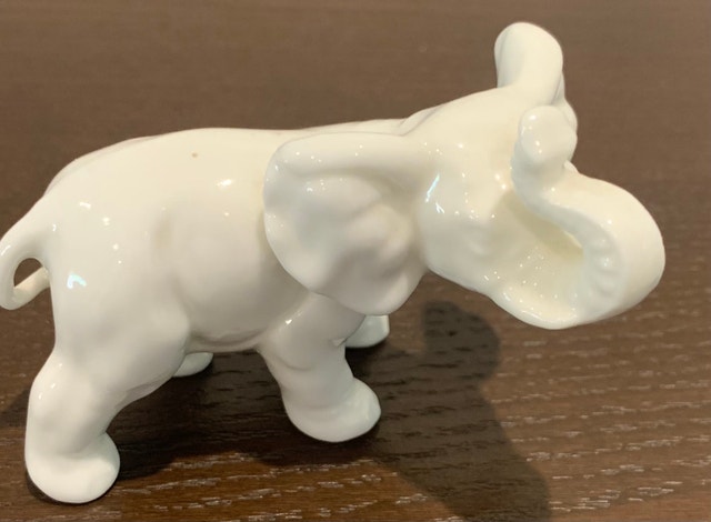 Small glass elephant
