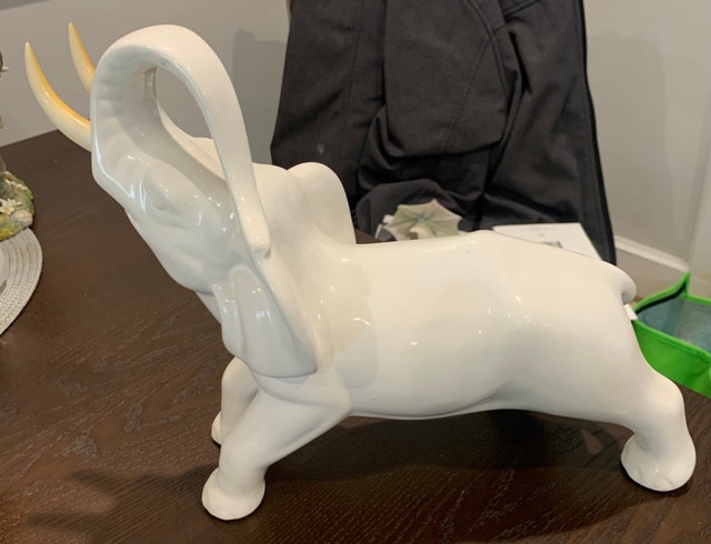 Large Glass Elephant