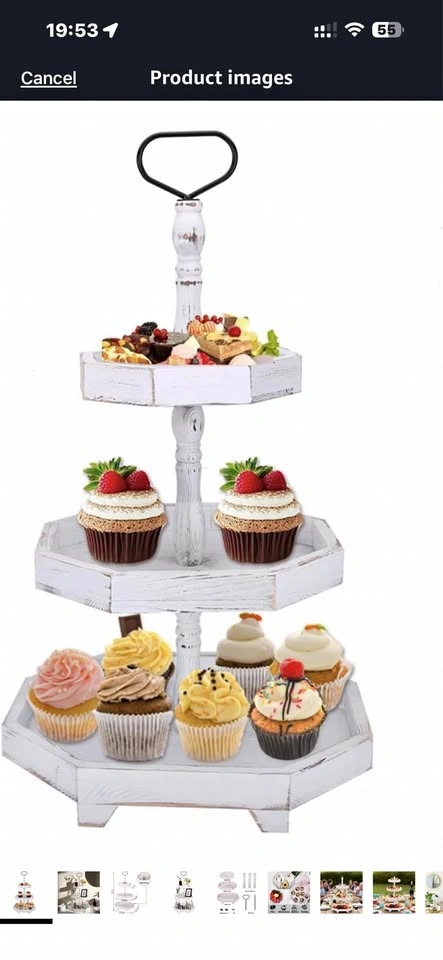 3 Tiered Tray, Rustic Cake Stand