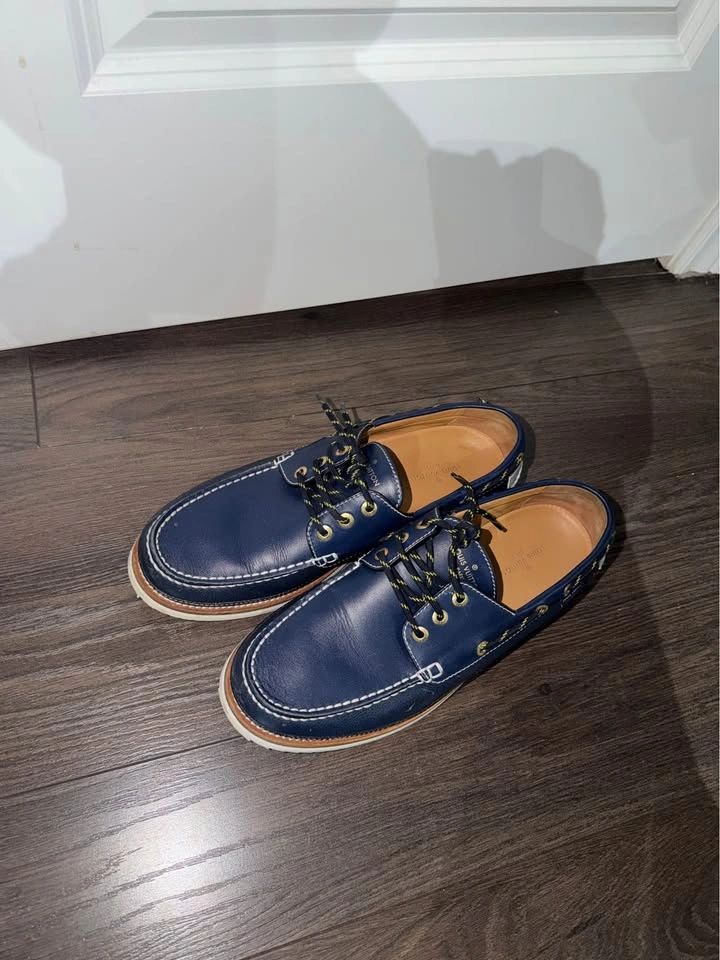 Louis Vuitton LV Resort Boat Shoe Blue & Red Leather - photo 2