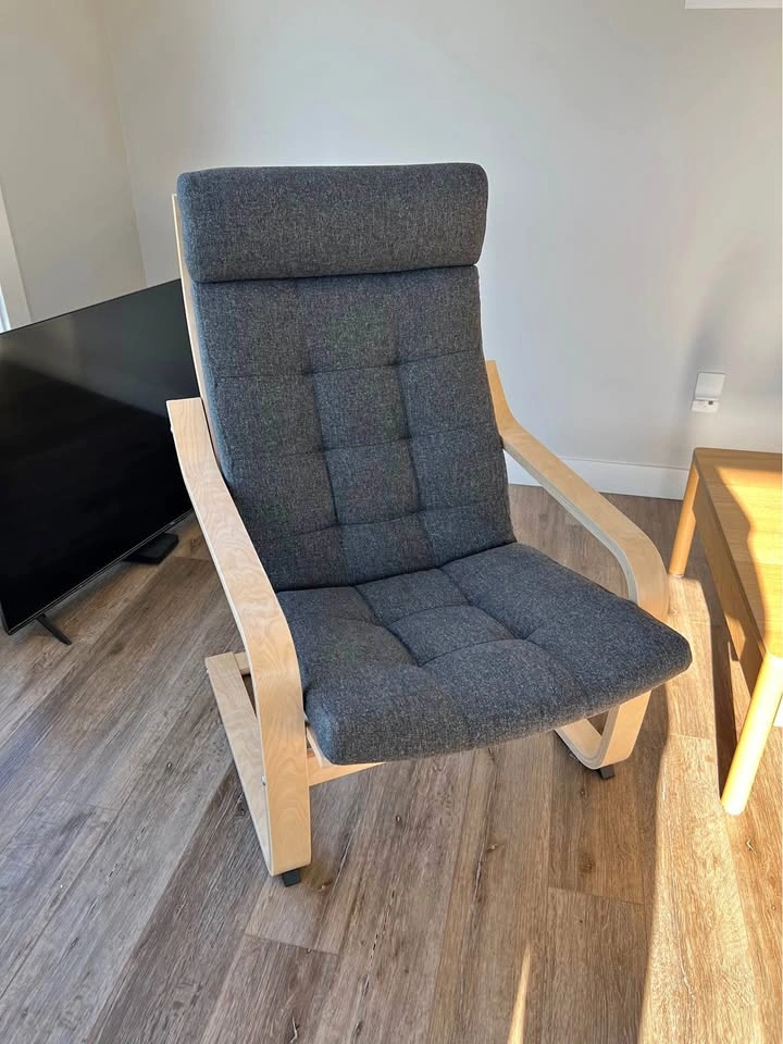 Dark Grey IKEA Poäng Armchair