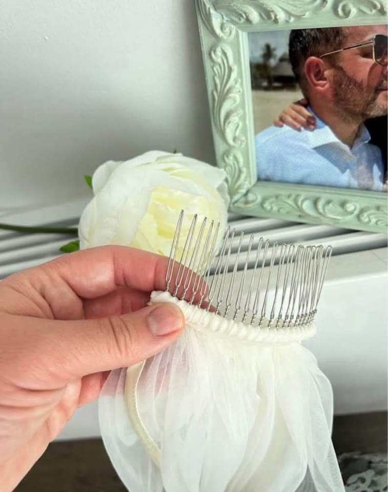 Satin Edge Veil Soft white / ivory - photo 5