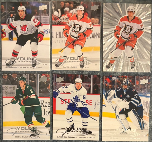 6 (x) 2025-26 Upper Deck Young Guns Hockey Card Lot