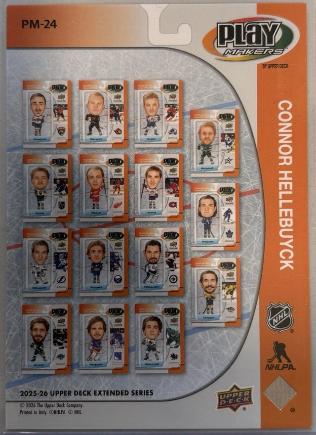 Upper Deck Connor Hellebuyck Play Makers - photo 2