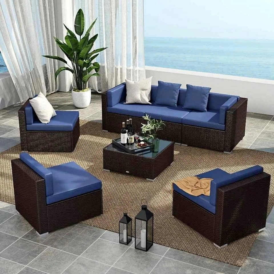 Brand New 7pc patio sectional set. In boxes. Unassembled
