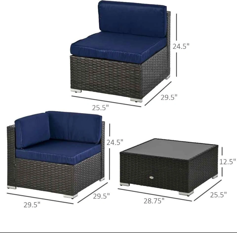 Brand New 7pc patio sectional set. In boxes. Unassembled - photo 2