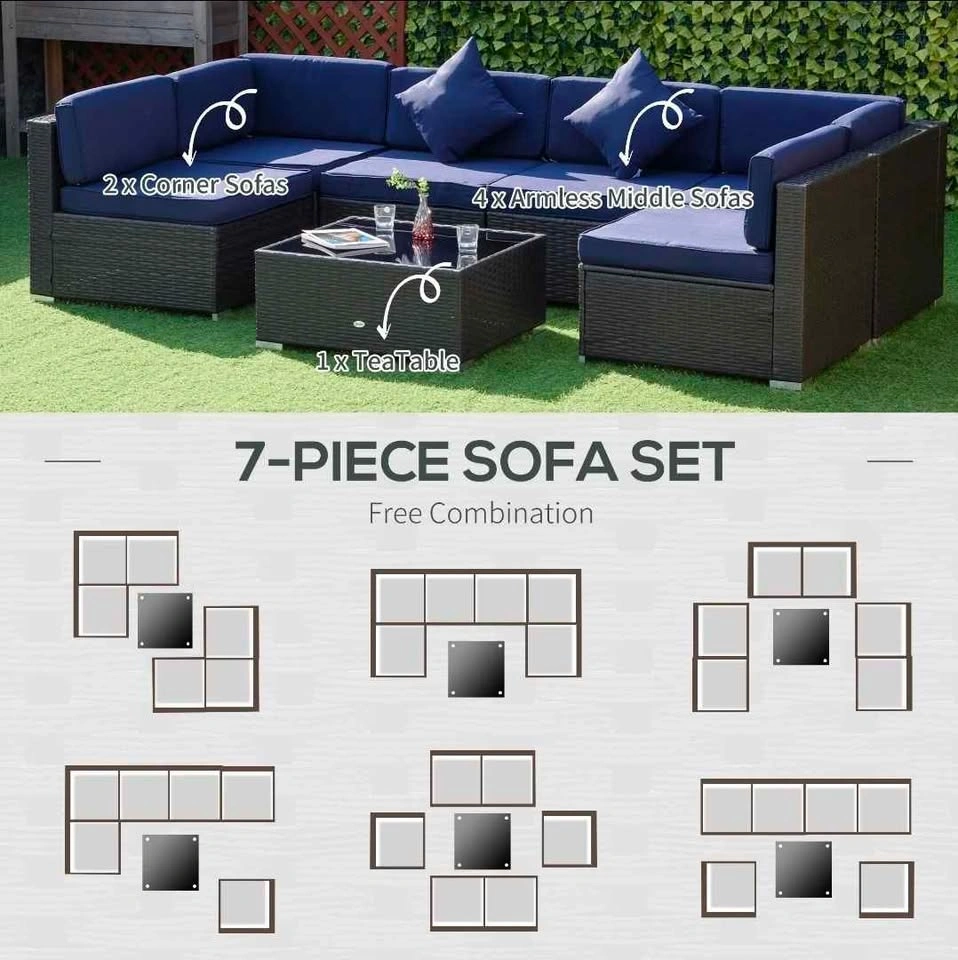 Brand New 7pc patio sectional set. In boxes. Unassembled - photo 3