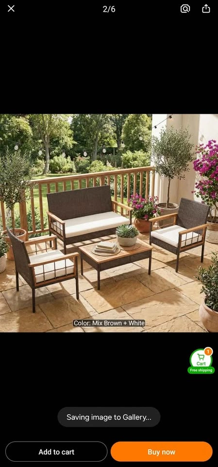 Brand New 4pc patio conversation set. In a box. Pickup Spruce Gr - photo 3