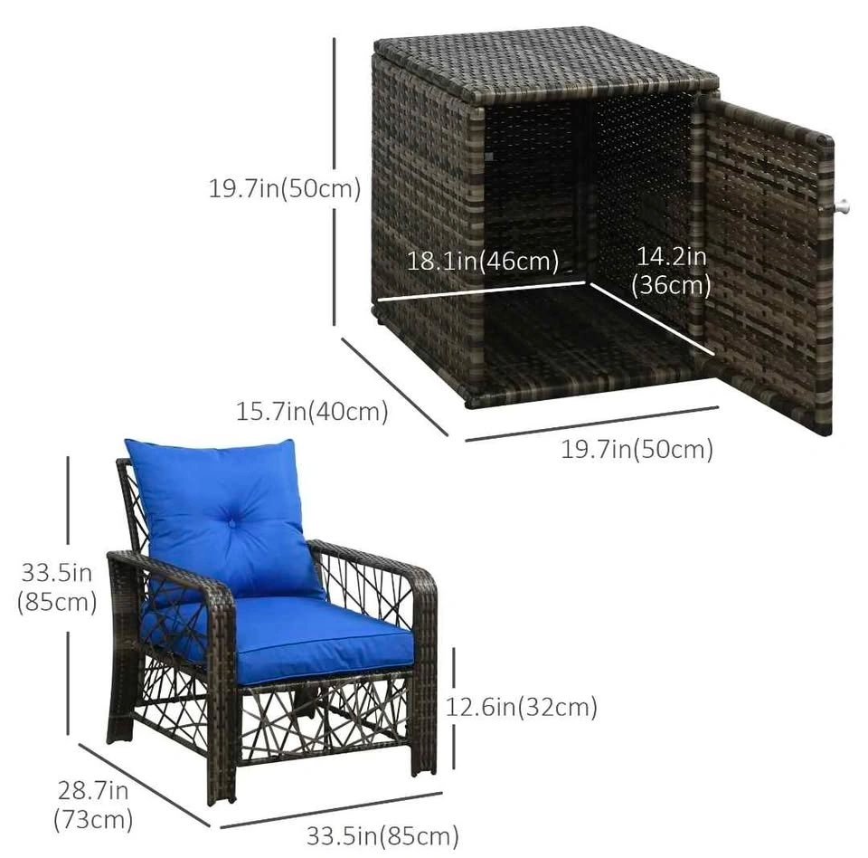 Brand new 3pc outdoor bistro set. In a box unassembled - photo 2