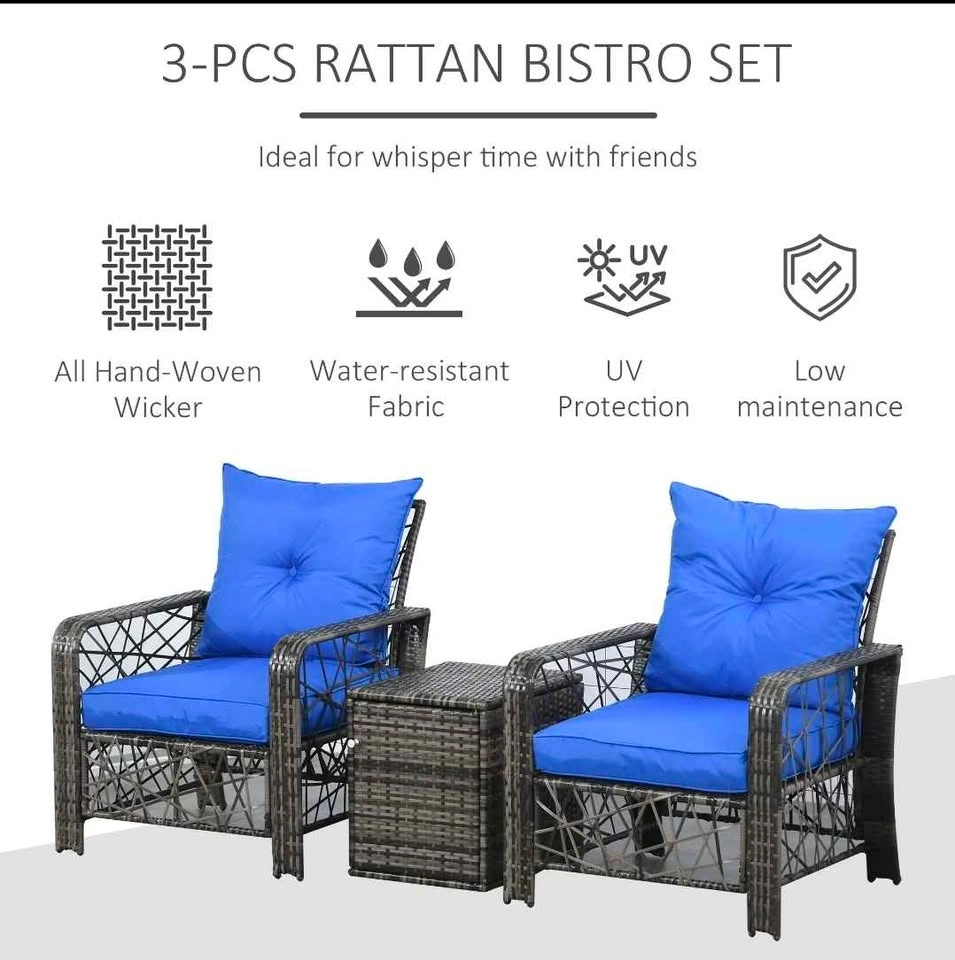 Brand new 3pc outdoor bistro set. In a box unassembled - photo 3