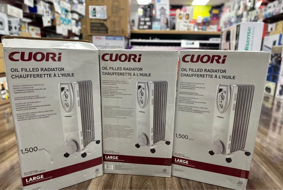 Cuori 1500W Electric Oil-Filled Radiant Portable Heater – Grey - photo 2