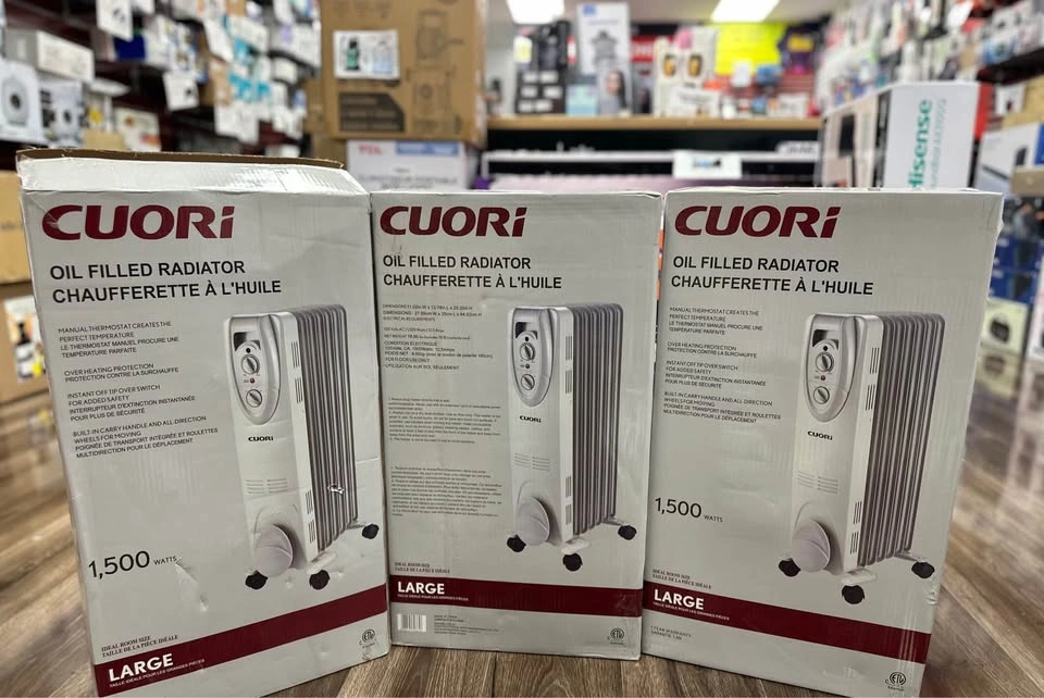 Cuori 1500W Electric Oil-Filled Radiant Portable Heater – Grey - photo 3