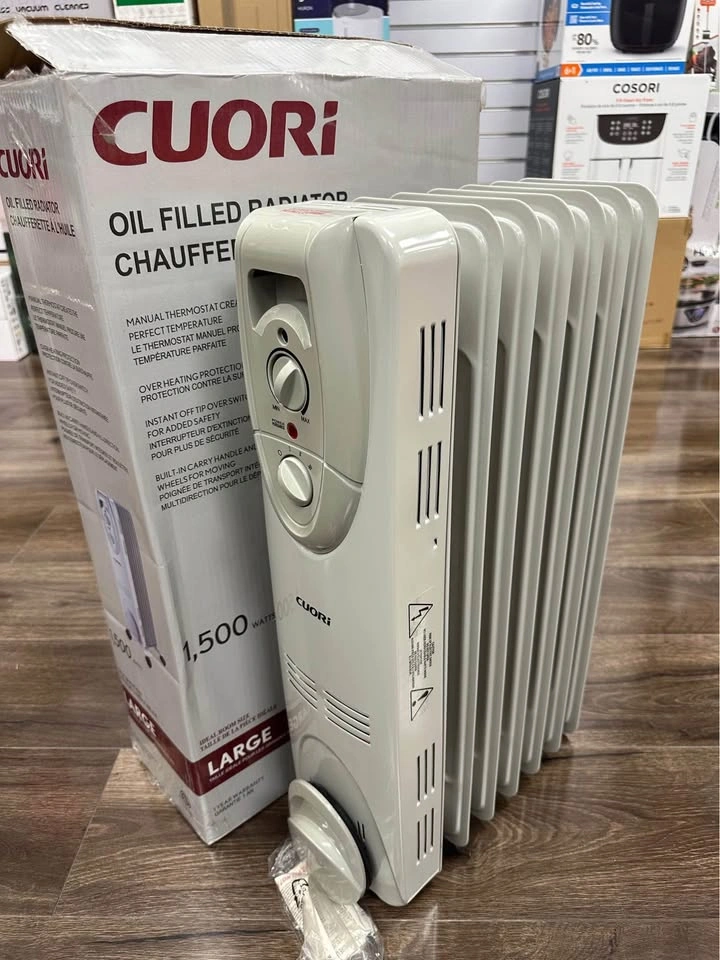 Cuori 1500W Electric Oil-Filled Radiant Portable Heater – Grey - photo 4