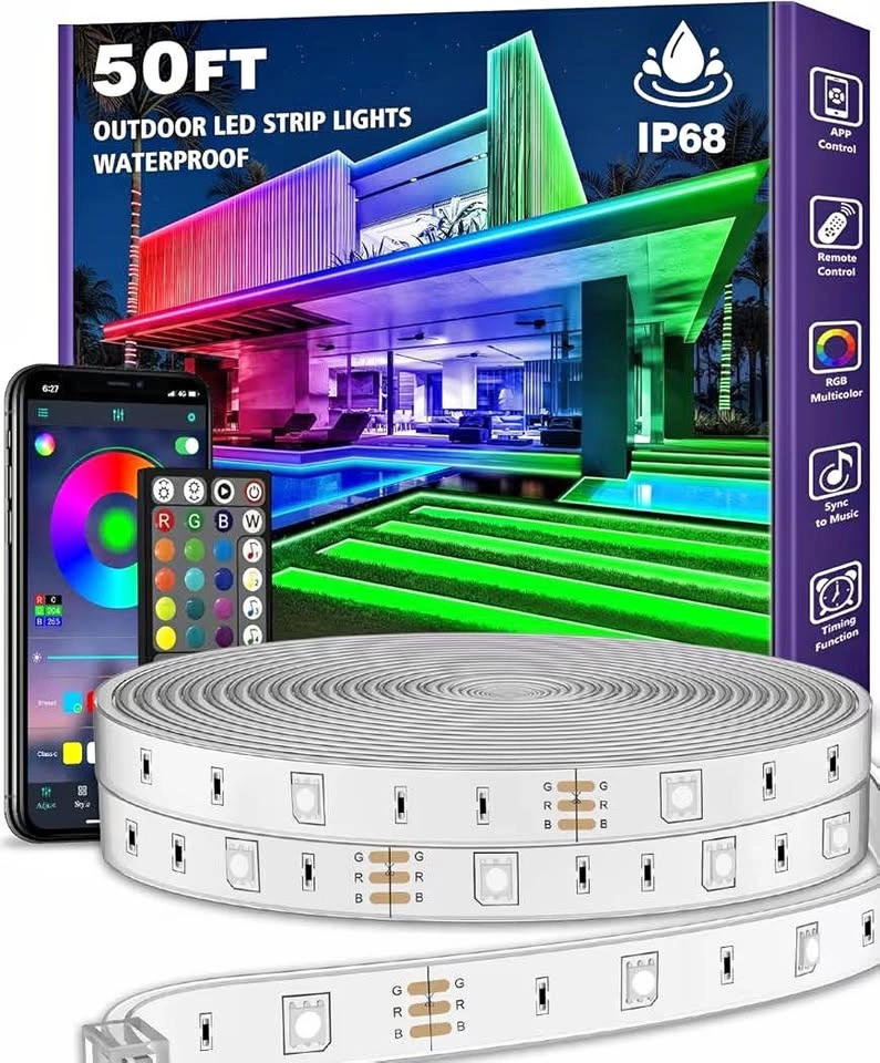 AILBTON 50FT Outdoor Waterproof LED Strip Light – BRAND NEW!