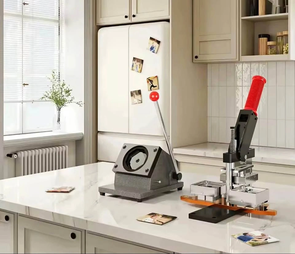 Square Badge Maker Machine Set with Printer and Trimmer