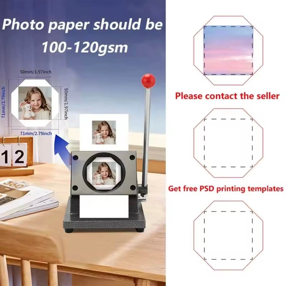 Square Badge Maker Machine Set with Printer and Trimmer - photo 2