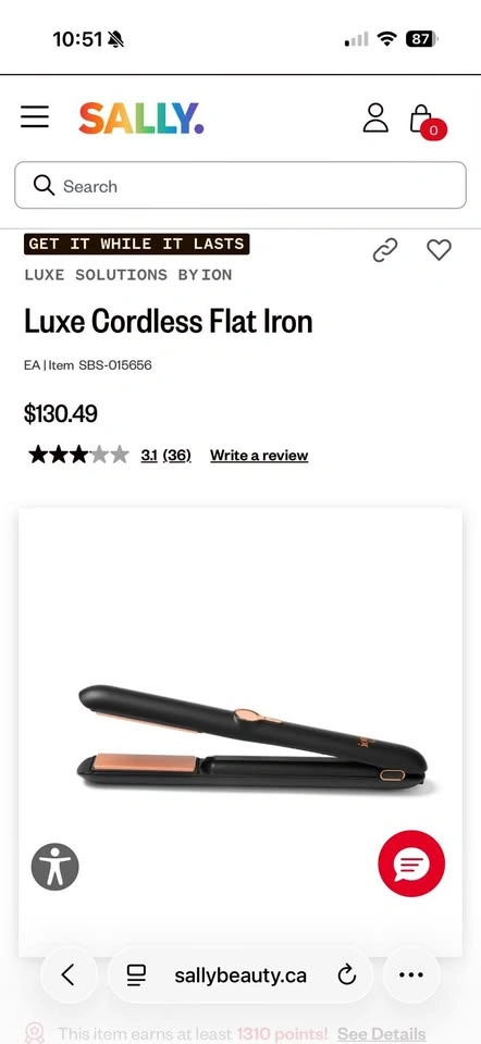 Cordless Hair Straightener