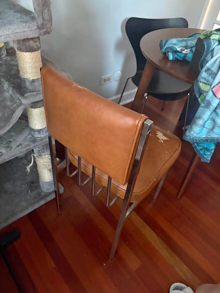 2 beautiful chrome mid century chairs