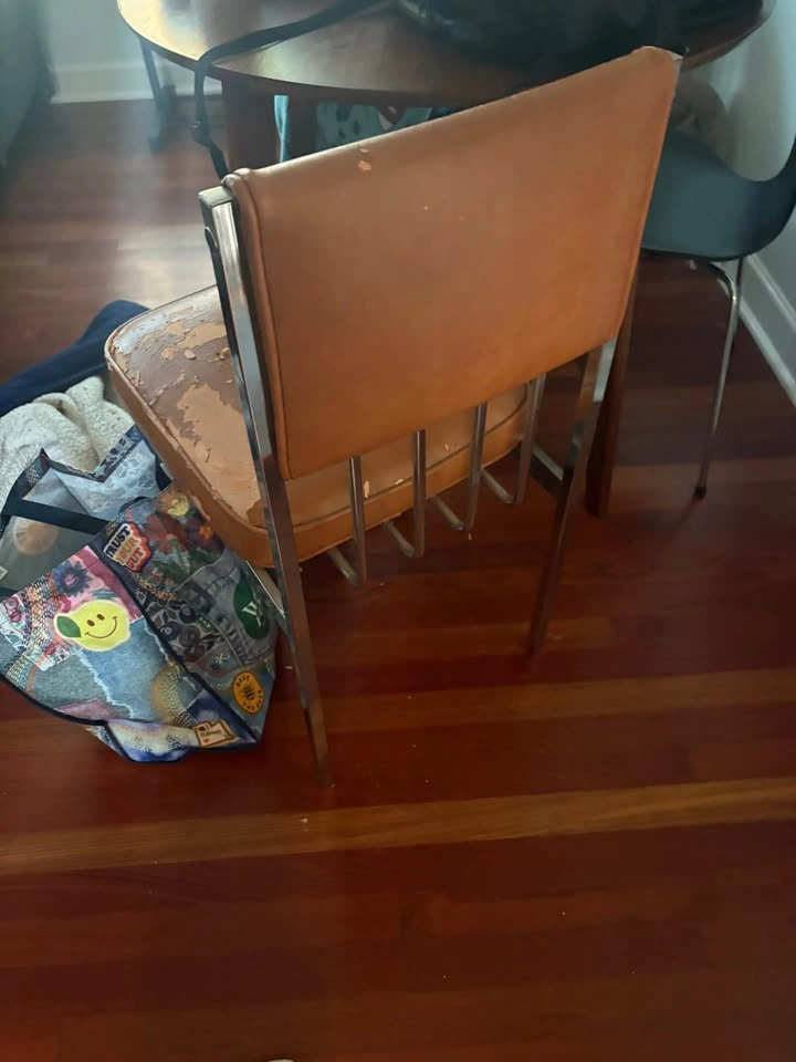 2 beautiful chrome mid century chairs - photo 5