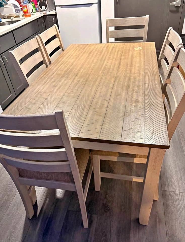 Modern 7-Piece Dining Table Set with 6 Chairs