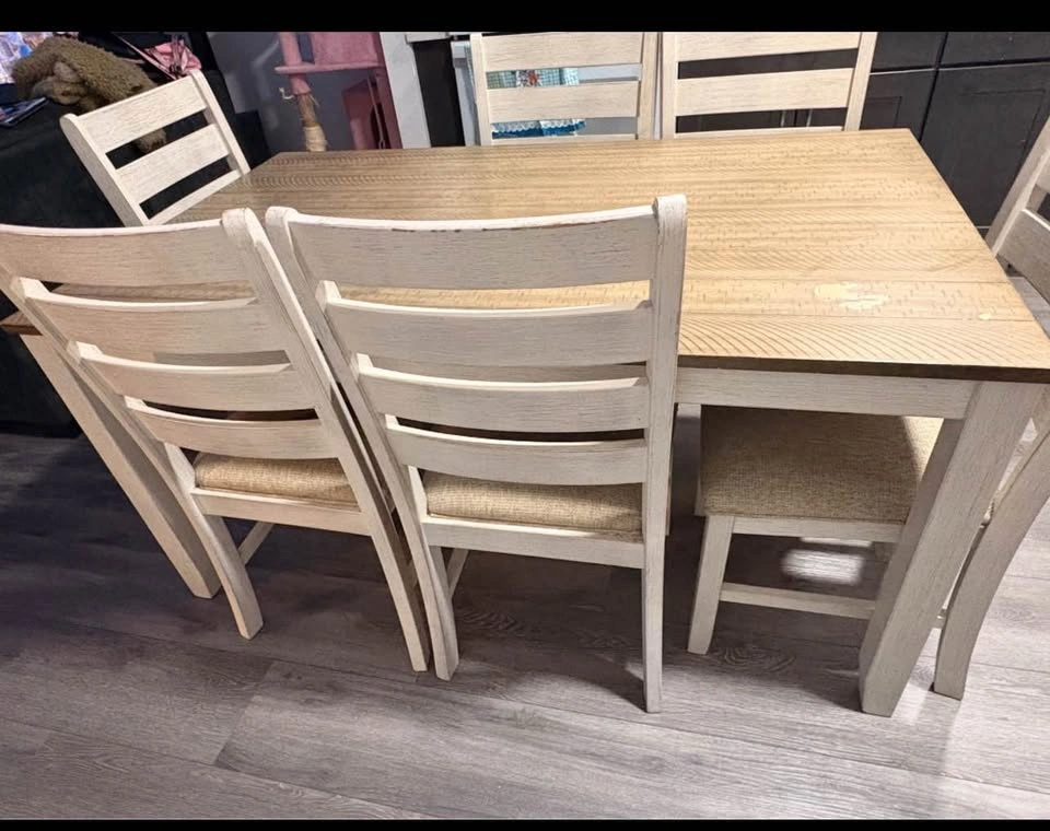 Modern 7-Piece Dining Table Set with 6 Chairs - photo 3