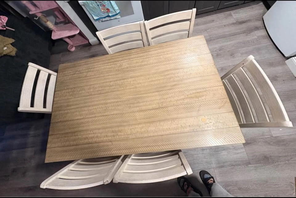 Modern 7-Piece Dining Table Set with 6 Chairs - photo 4