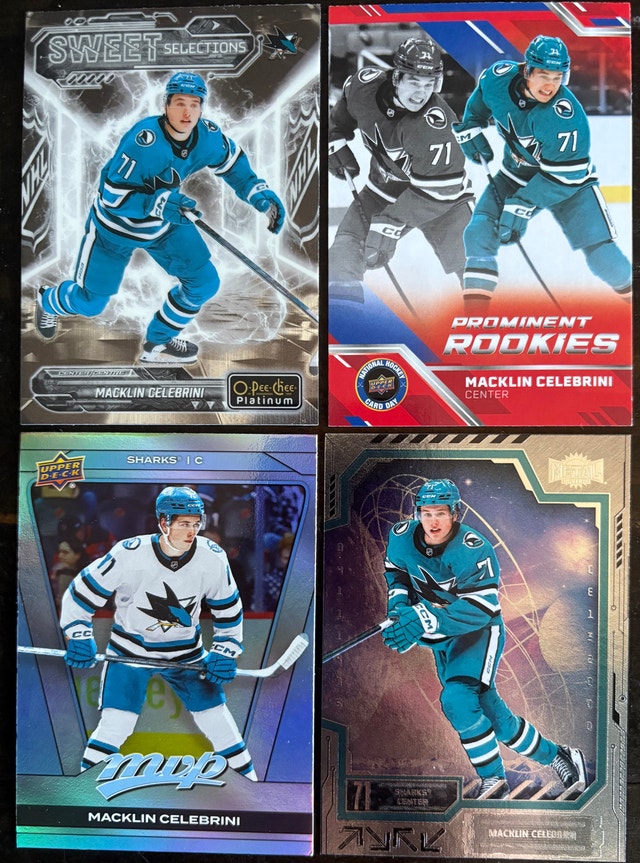 Macklin Celebrini Hockey Card Lot