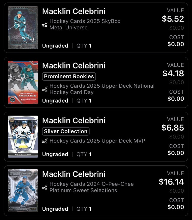 Macklin Celebrini Hockey Card Lot - photo 3