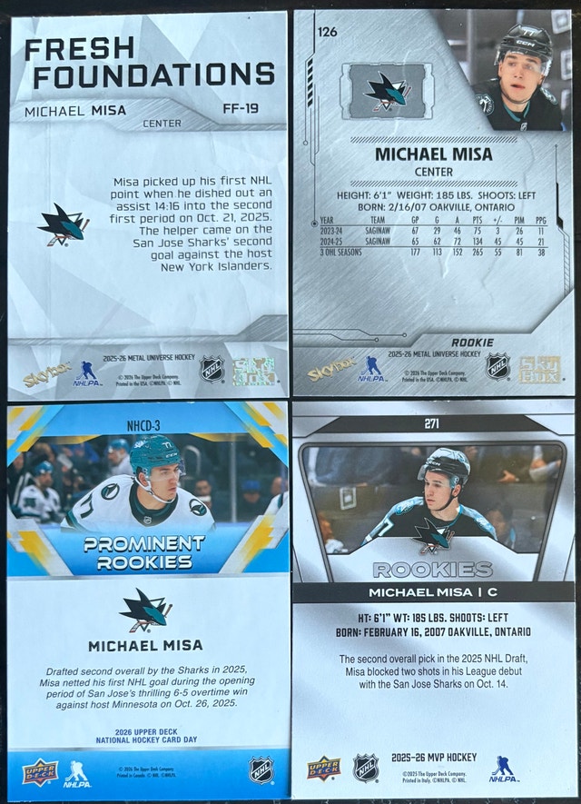 Michael Misa Rookie Hockey Cards Lot - photo 2