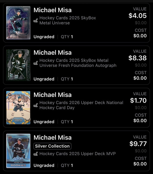 Michael Misa Rookie Hockey Cards Lot - photo 3