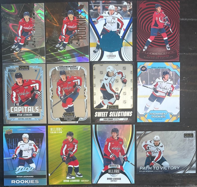 Ryan Leonard Hockey Card Lot