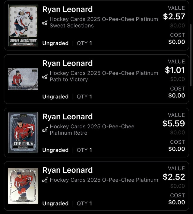 Ryan Leonard Hockey Card Lot - photo 2
