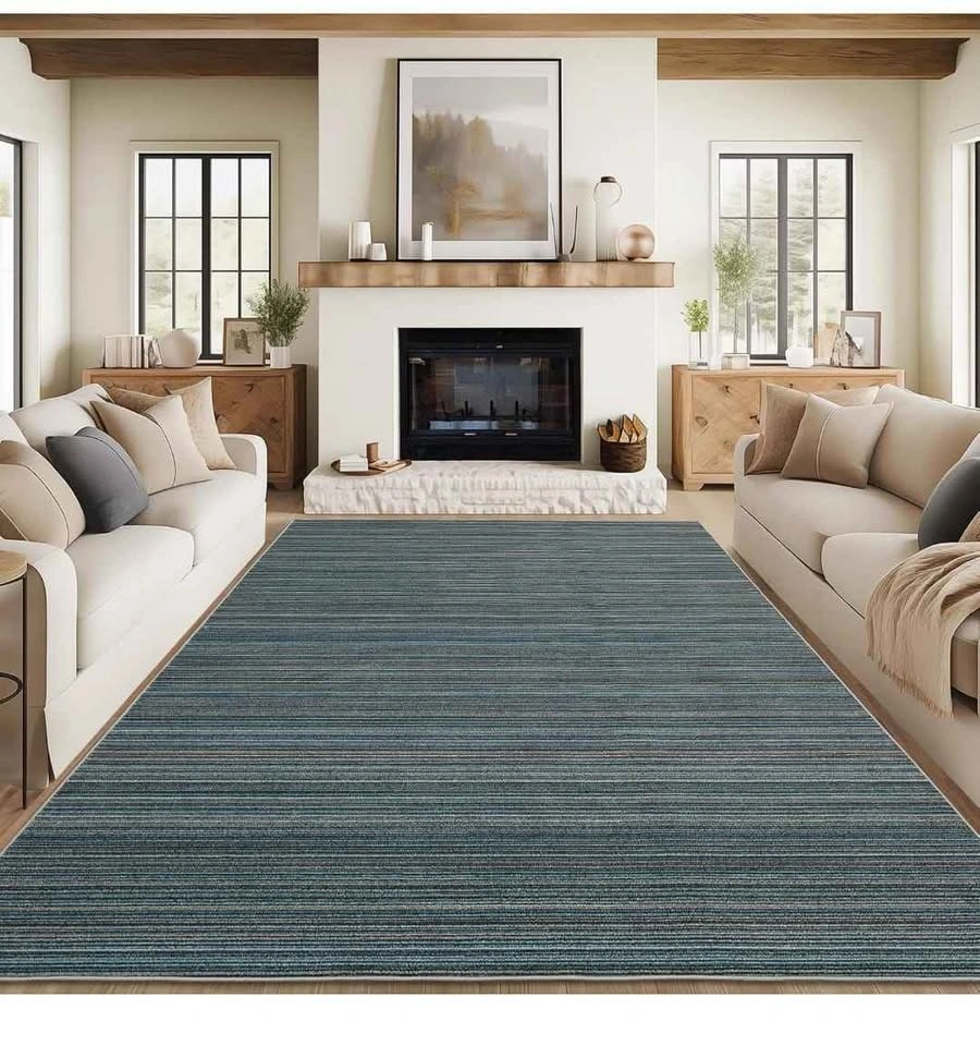 9x12 Modern Striped Area Rug - Blue/Colorful - photo 2