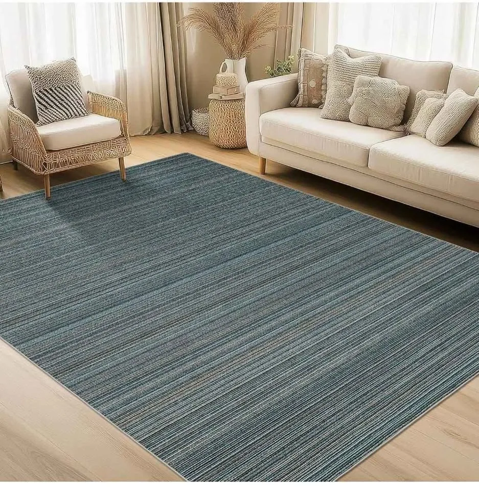 9x12 Modern Striped Area Rug - Blue/Colorful - photo 3