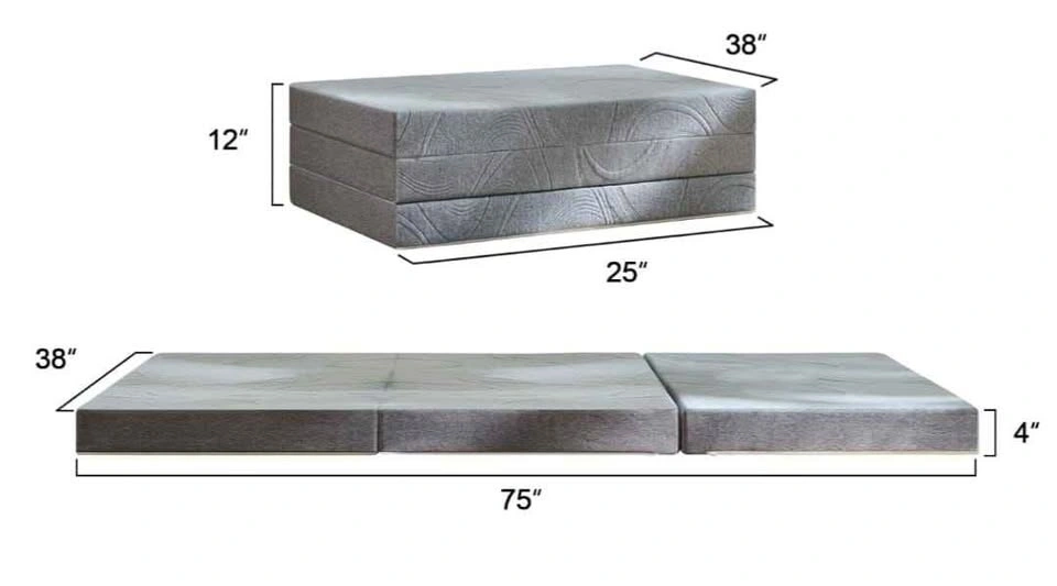 4 Inch Twin Size Tri-fold Foam Mattress - photo 3