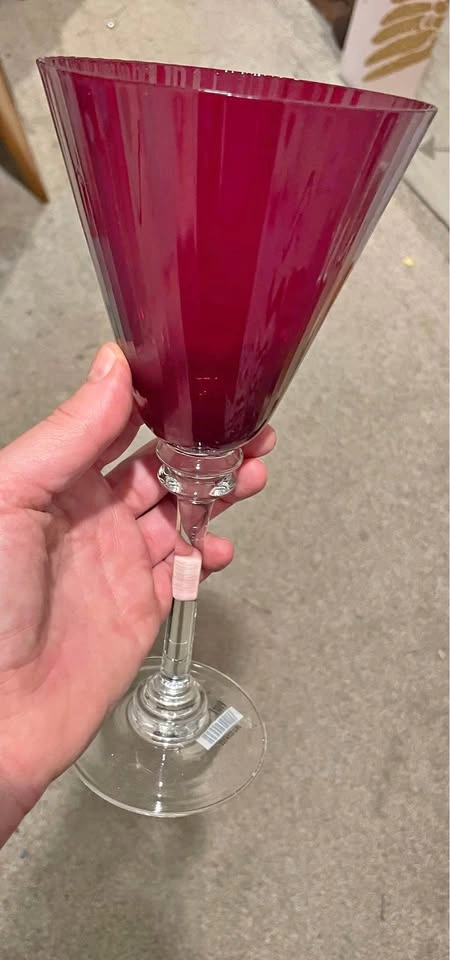 Like new mouth blown Pier1 goblet