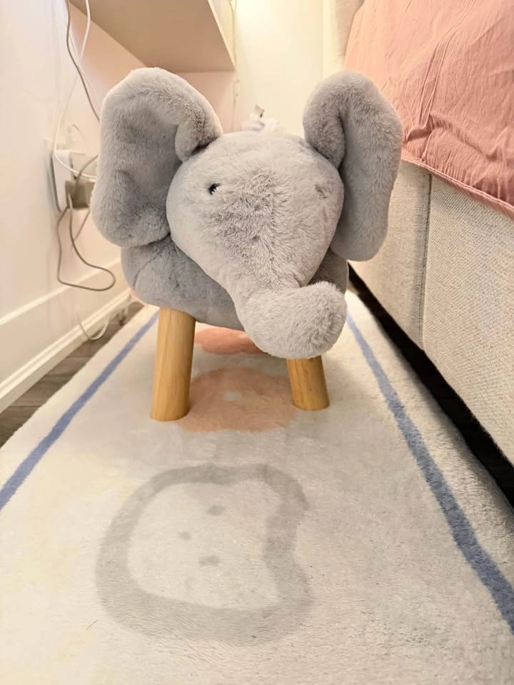 West Elm Pottery Barn Kids Elephant Plush Critter Foot Stool