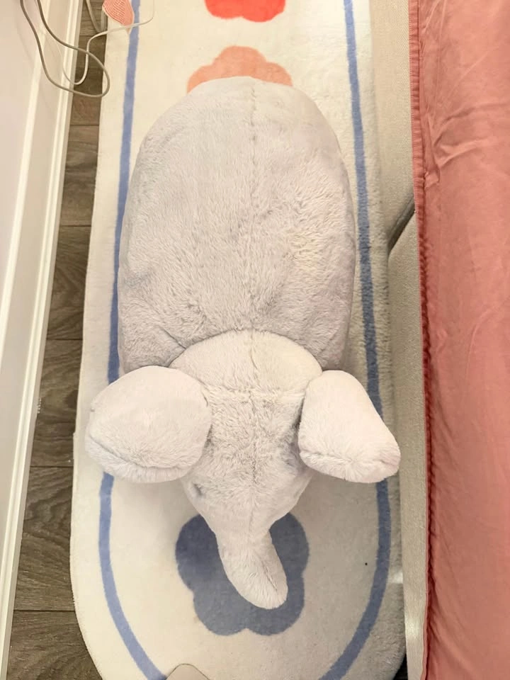 West Elm Pottery Barn Kids Elephant Plush Critter Foot Stool - photo 2