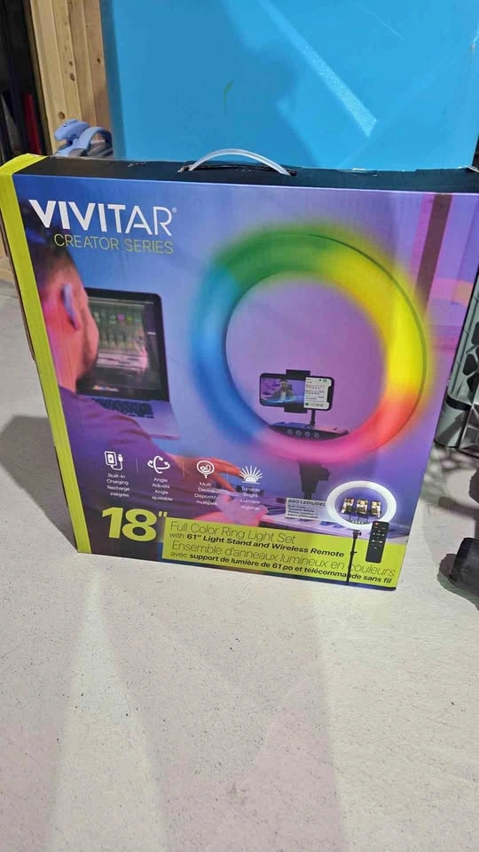 18' ring light with stand