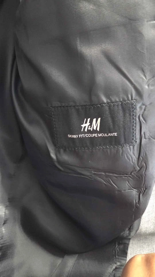 Gray H&M suit jacket size 40 skinny - photo 2