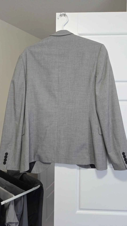 Gray H&M suit jacket size 40 skinny - photo 3