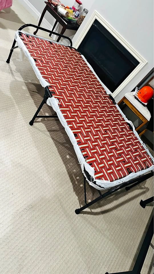 Folding Webbed Camping Cot