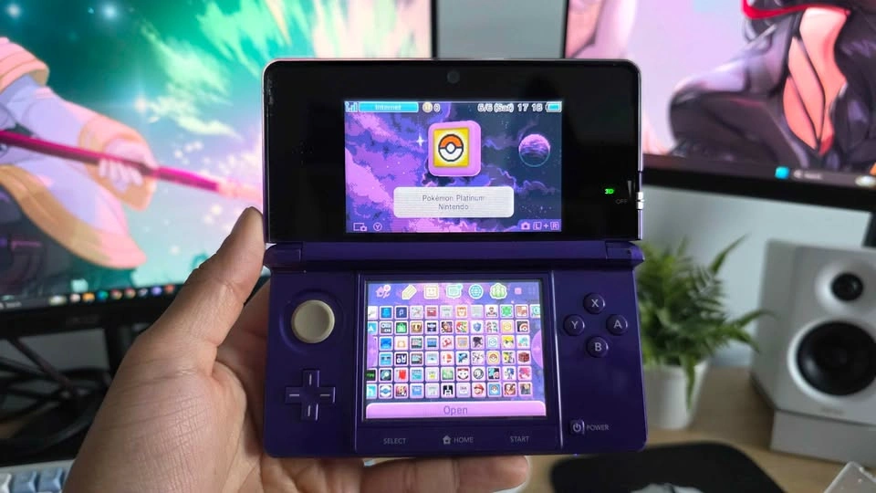 Nintendo 3DS Midnight Purple 32GB Games, Charger, Dock - photo 3