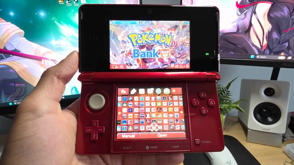 Nintendo 3DS Flame Red 32GB with Games and Accessories - photo 3