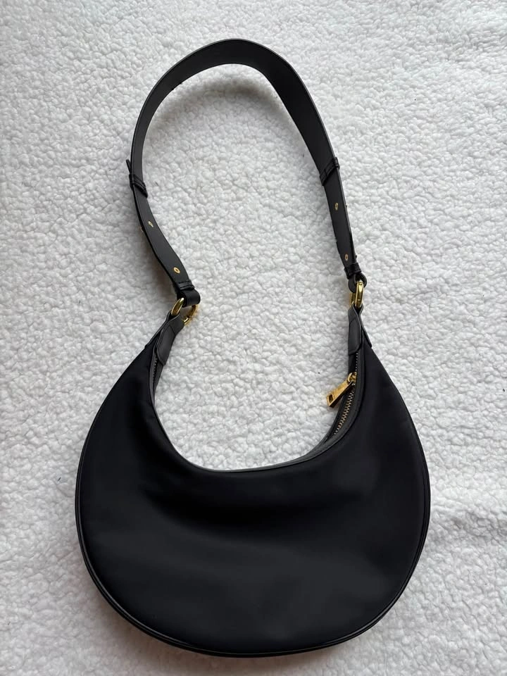 JW PEI Carly Nylon Black Crescent Saddle Shoulder Bag - photo 2