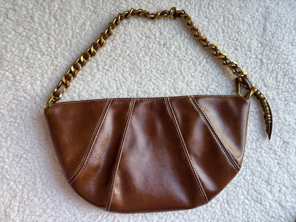 Cocy & Deron Brown Leather Croissant Shoulder Bag - photo 4