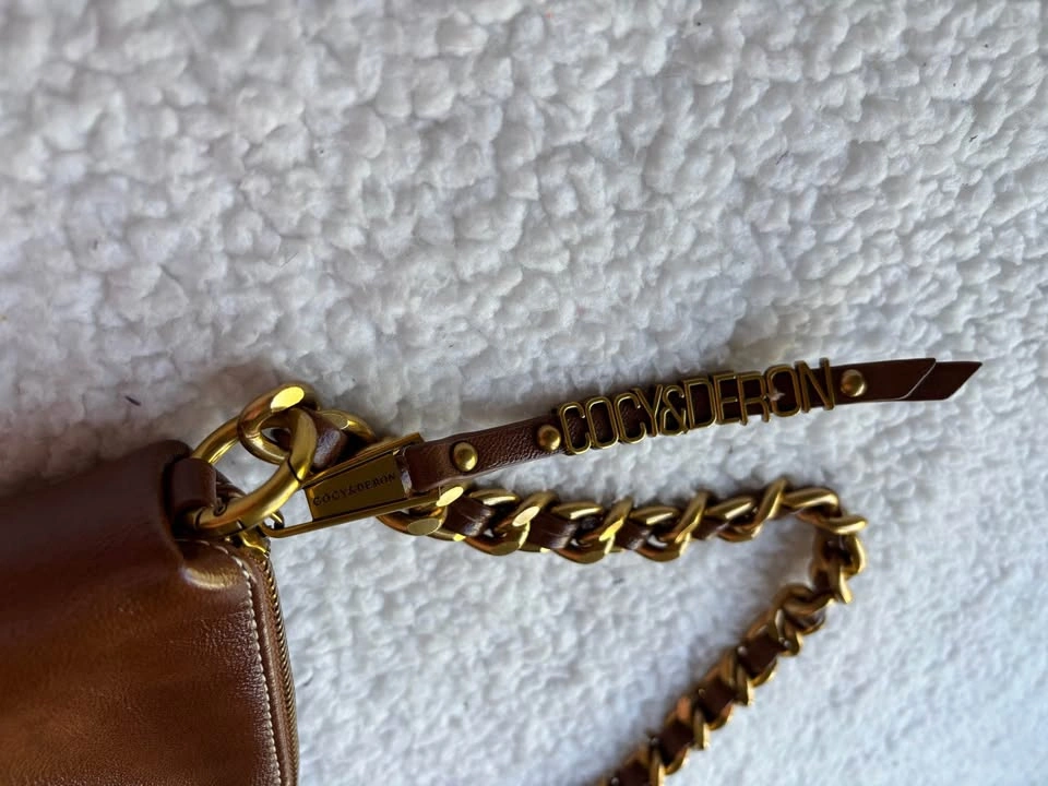 Cocy & Deron Brown Leather Croissant Shoulder Bag - photo 5